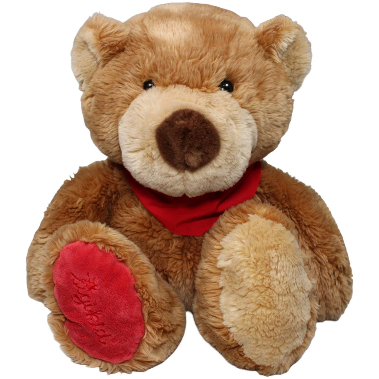 123000021054 Sigikid XXL Teddybär mit rotem Halstuch Kuscheltier Kumpel Leo 60cm Beige Braun