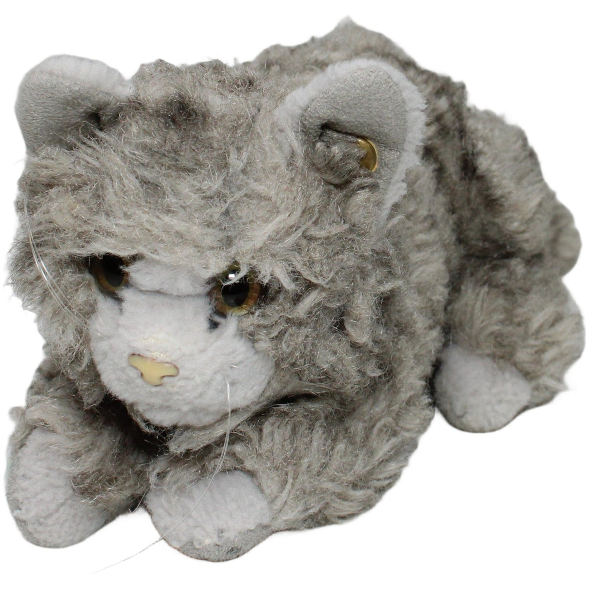 123000021075 Steiff Graue Katze, liegend Kuscheltier Kumpel Leo 30cm ebay - stofftiere Gebraucht