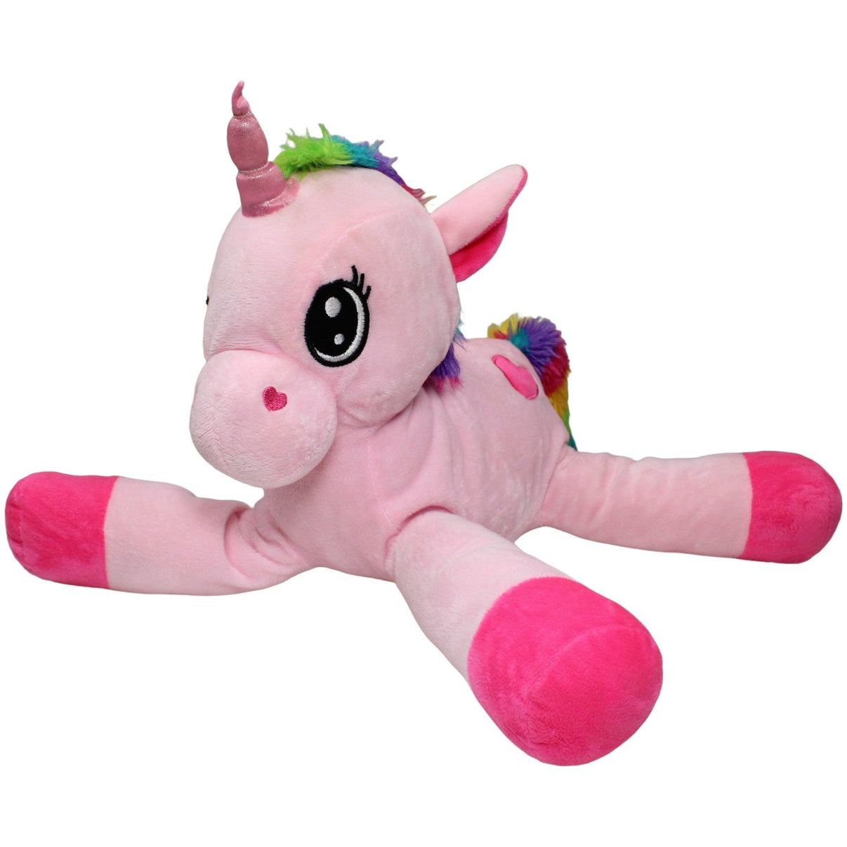 123000021087 P&R Im - und Export XL Einhorn mit Regenbogenmähne, rosa Kuscheltier Kumpel Leo 40cm ebay - stofftiere Einhorn