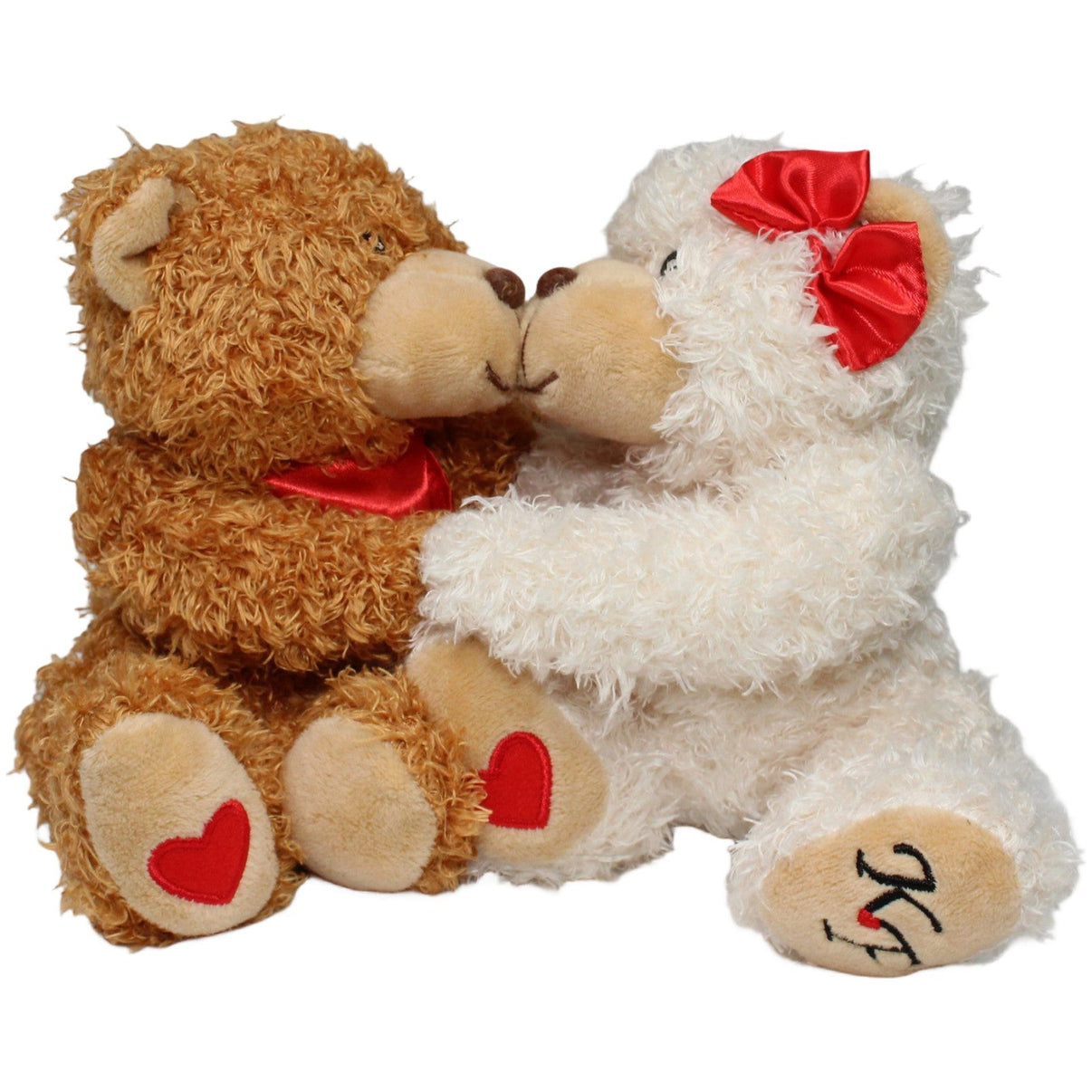 123000021110 Müller Küssendes Teddybär Pärchen, braun - weiß Kuscheltier Kumpel Leo 15cm 20cm Braun