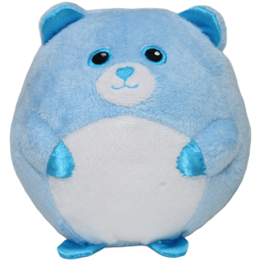 Blauer Bär mit Rassel, rund