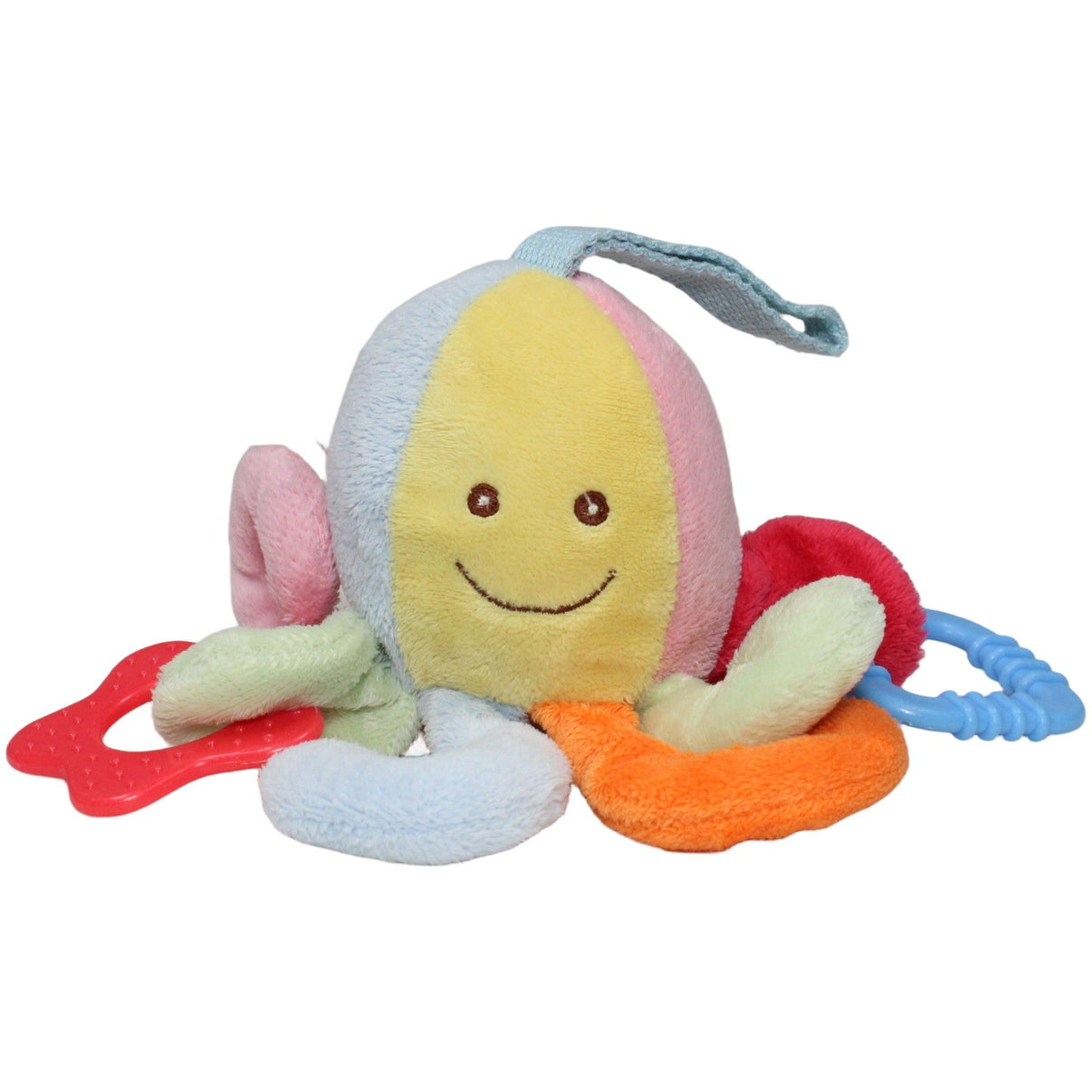 123000021156 Sunkid Bunte Krake mit Beißringen & Quietscher Activity - Kuscheltier Kumpel Leo 15cm Activity - Kuscheltier Baby & Kleinkind