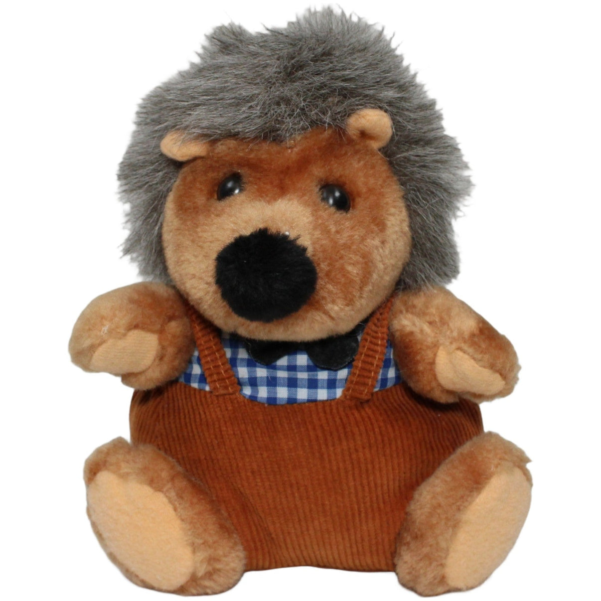 123000021165 ESC Toys Igel in Cord - Latzhose, sitzend Kuscheltier Kumpel Leo 20cm Blau Braun