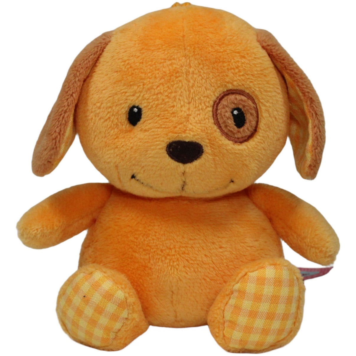 123000021180 Karstadt Baby Kuschelwuschel, kleiner oranger Hund Kuscheltier Kumpel Leo 15cm _Vintage_ Baby & Kleinkind