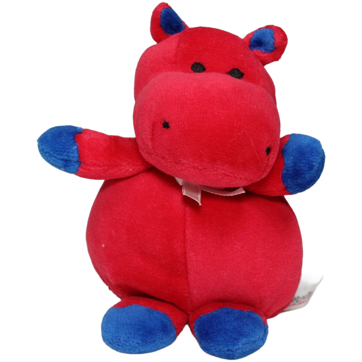 123000021263 Rudolf Schaffer Collection Rotes Nilpferd mit Rassel Kuscheltier Kumpel Leo 13cm Blau ebay - stofftiere