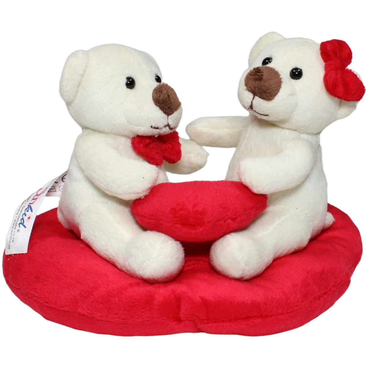 123000021333 Sunkid Süße Teddybären auf rotem Herz Kuscheltier Kumpel Leo 20cm Beige ebay - stofftiere