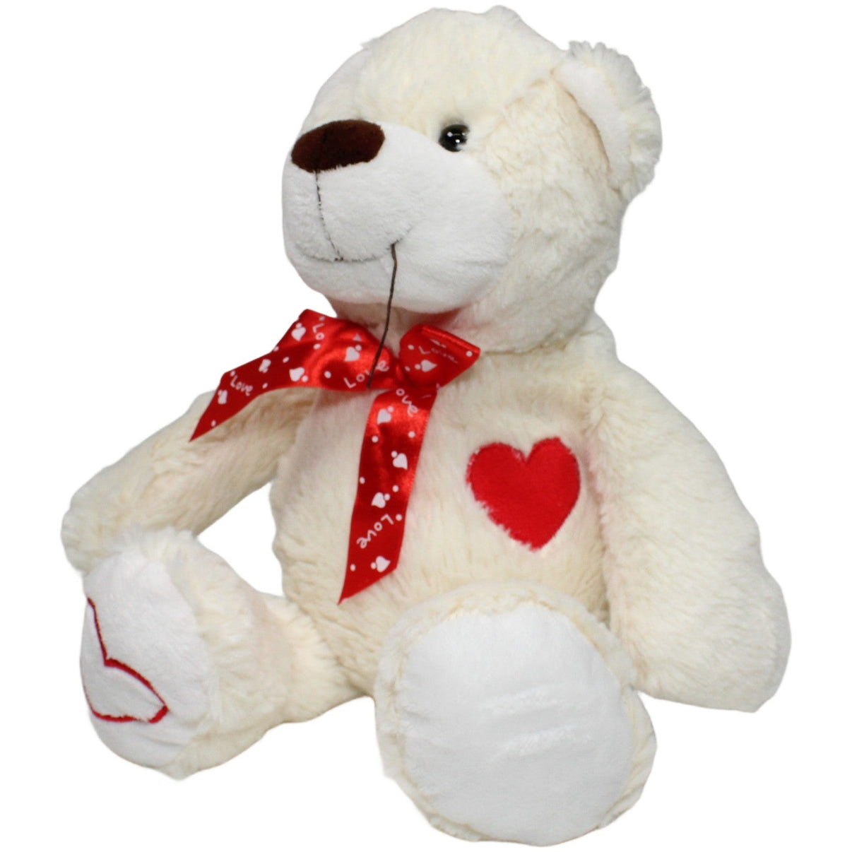 123000021387 Morgenroth Weißer Schlenker Teddy mit rotem Herz & Schleife Kuscheltier Kumpel Leo 35cm ebay - stofftiere Gebraucht