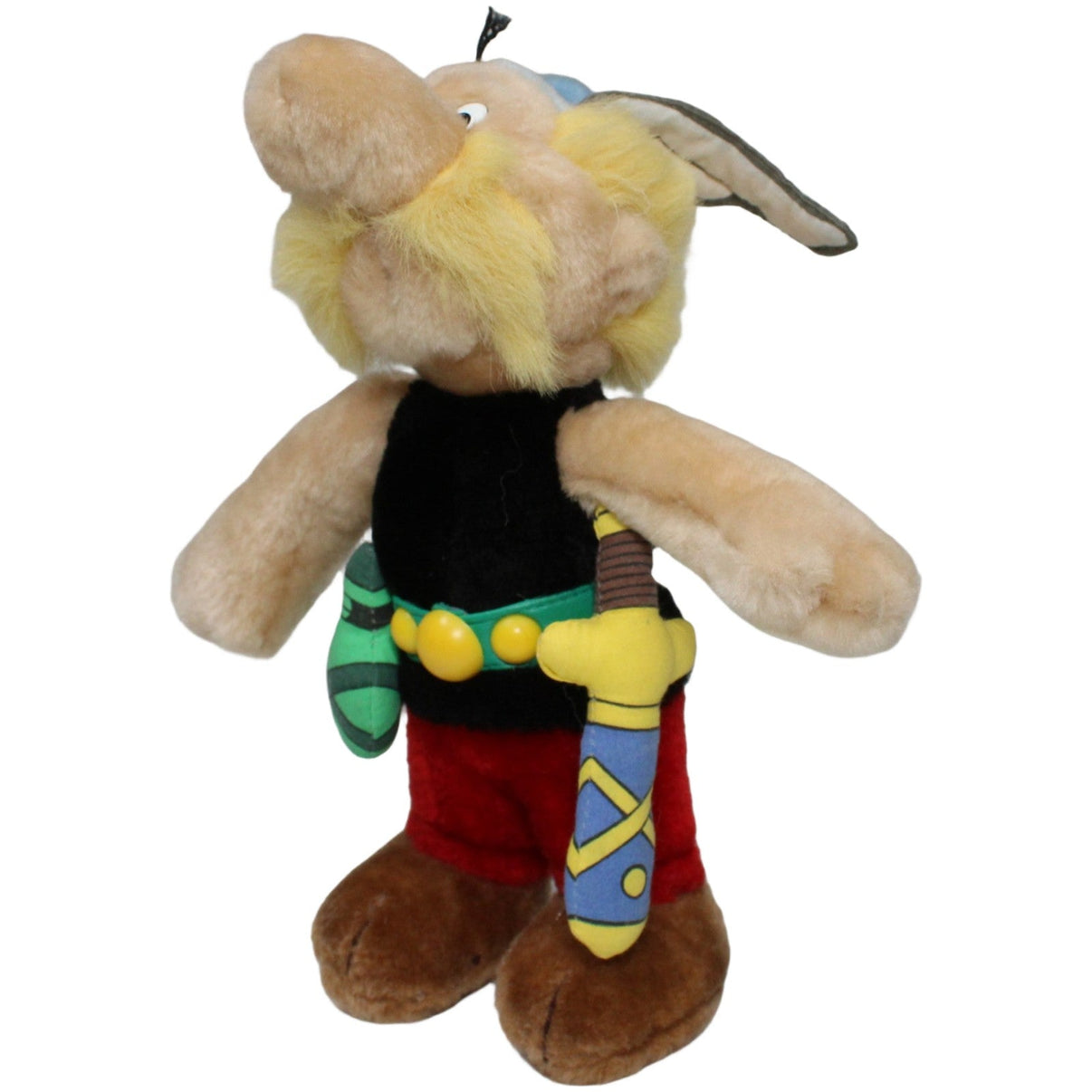123000021420 Michael Mühleck Asterix mit Schwert & Zaubertrank Plüschfigur Kumpel Leo 1994 23cm _Vintage_
