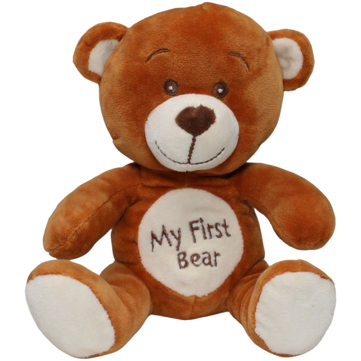 123000021439 Kaufland Kidland®, sitzender Teddybär "My First Bear" Kuscheltier Kumpel Leo 21cm Beige Braun
