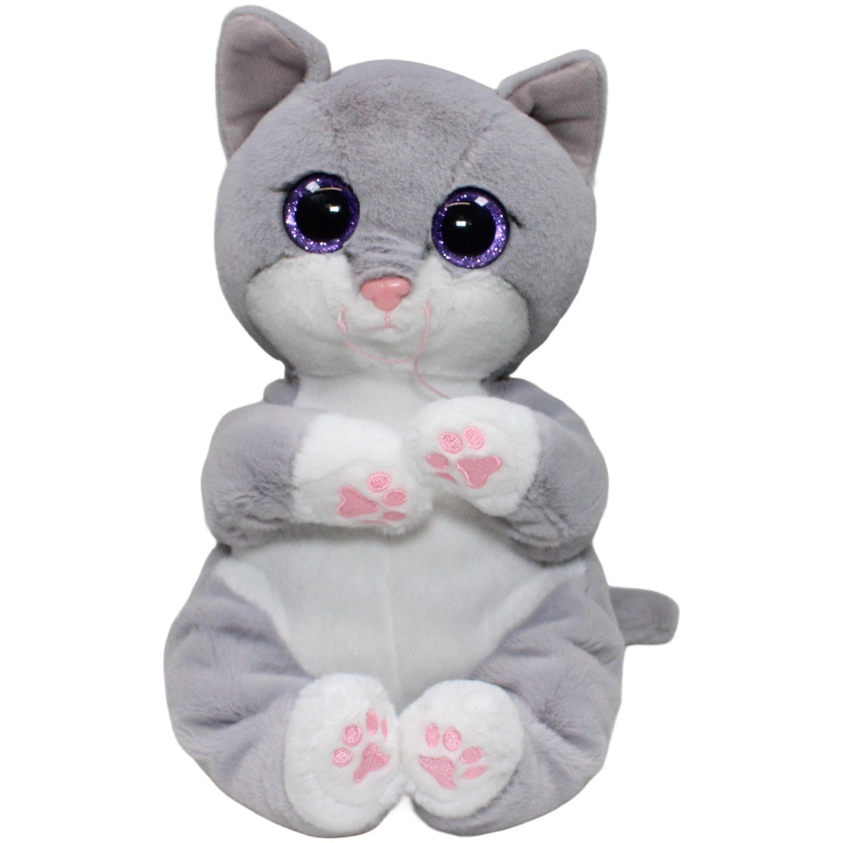 123000021442 TY Graue Katze, Morgan Kuscheltier Kumpel Leo 2023 27cm ebay - stofftiere