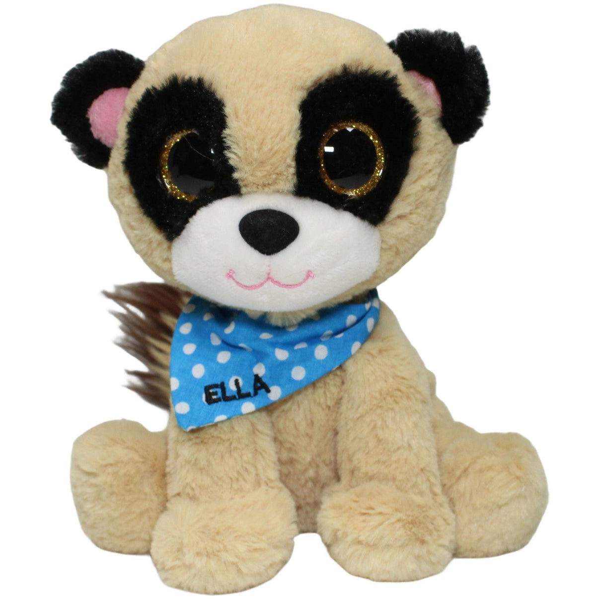 123000021451 Depesche Snukis, Erdmännchen Ella Kuscheltier Kumpel Leo 18cm Beige Blau