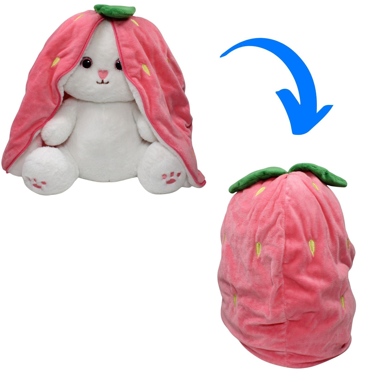 123000021461 FLOTI Flos Toys, weißer XL Hase/Erbeere Kuscheltier Kumpel Leo 40cm ebay - 20 - stofftiere Gebraucht