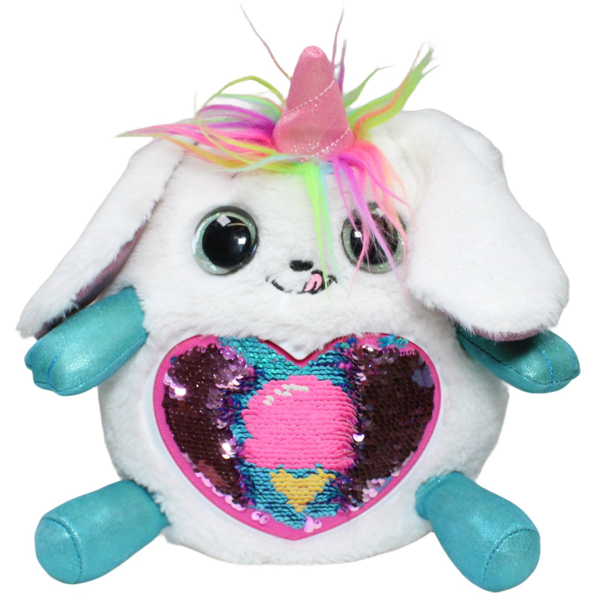 123000021474 Zuru Rainbocorns Pailletten, Hase mit Flügeln Kuscheltier Kumpel Leo 25cm Blau ebay - stofftiere