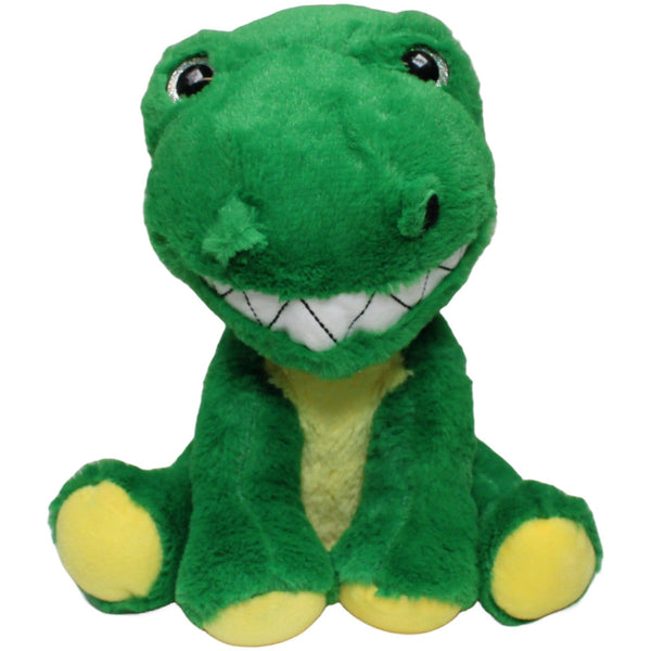 Lachender Dino, sitzened