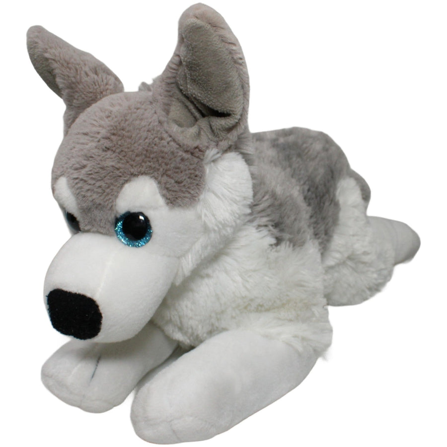 XL Husky mit Glitzeraugen, liegend