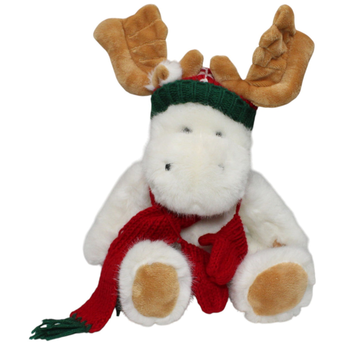 123000021517 Karstadt Warenhaus LIVING, weißer Elch mit winterlicher Montur Kuscheltier Kumpel Leo 38cm ebay - 20 - stofftiere Elch