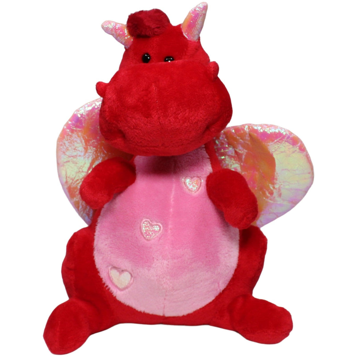 123000021528 Unbekannt Roter Drache mit rosa Glitzer - Flügeln und Herzen Kuscheltier Kumpel Leo 26cm Drache ebay - stofftiere