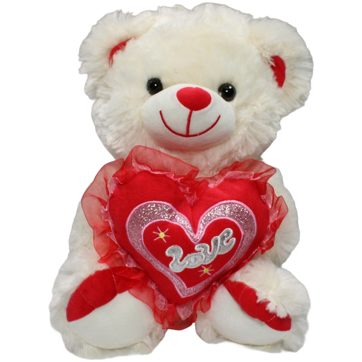 123000021539 Woolworth Woolies, großer weißer Teddybär mit Herz "LOVE " Kuscheltier Kumpel Leo 37cm ebay - stofftiere Gebraucht