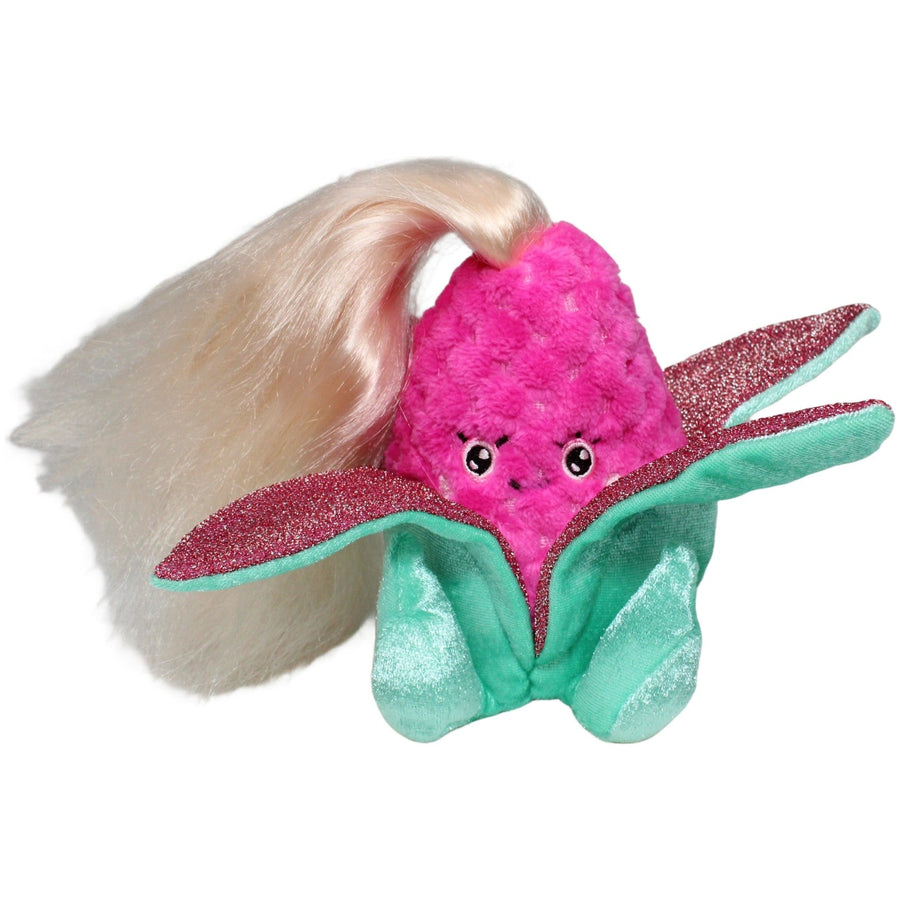 Living on the Veg, pinker Maiskolben mit blonden Haaren