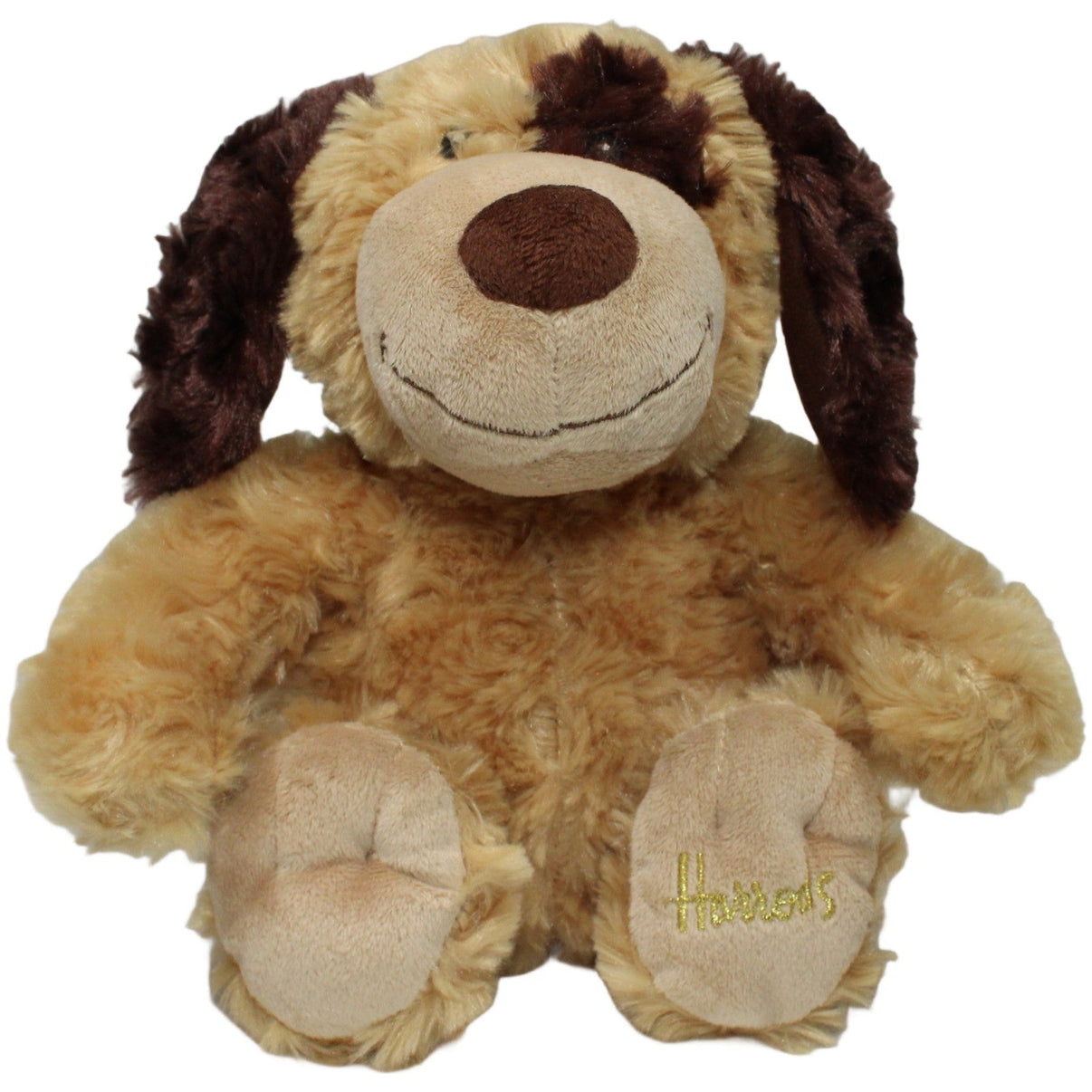 123000021575 Harrods Süßer Hund mit braunen Ohren Kuscheltier Kumpel Leo 25cm 367cm Beige