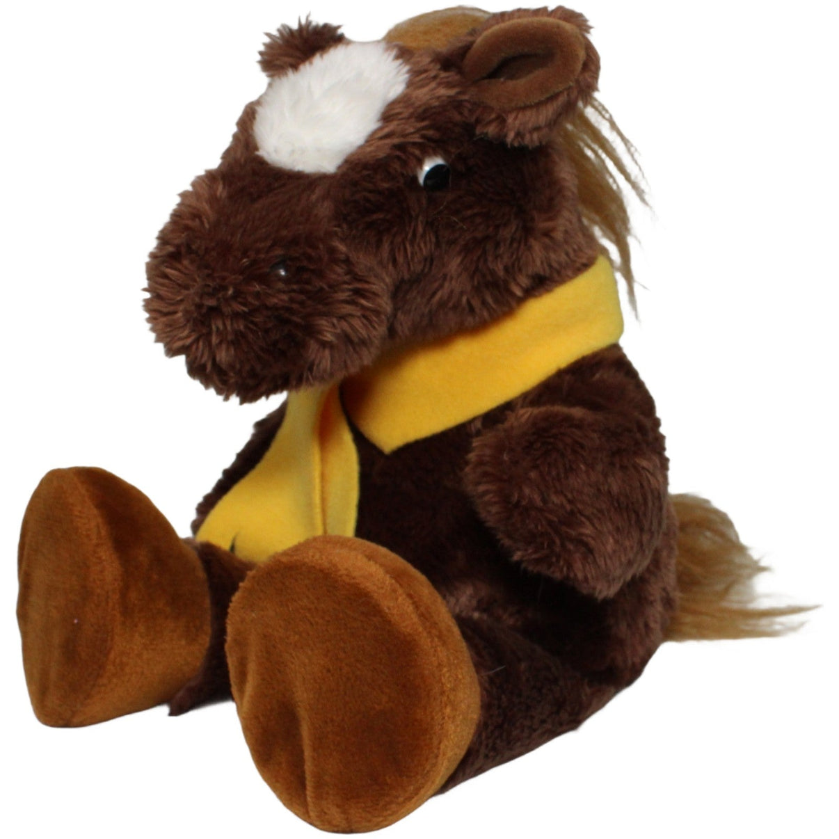 123000021597 Bastitoy Großes Pferd mit gelben Schal Ganzkörper - Handpuppe Kumpel Leo 35cm Braun ebay - stofftiere