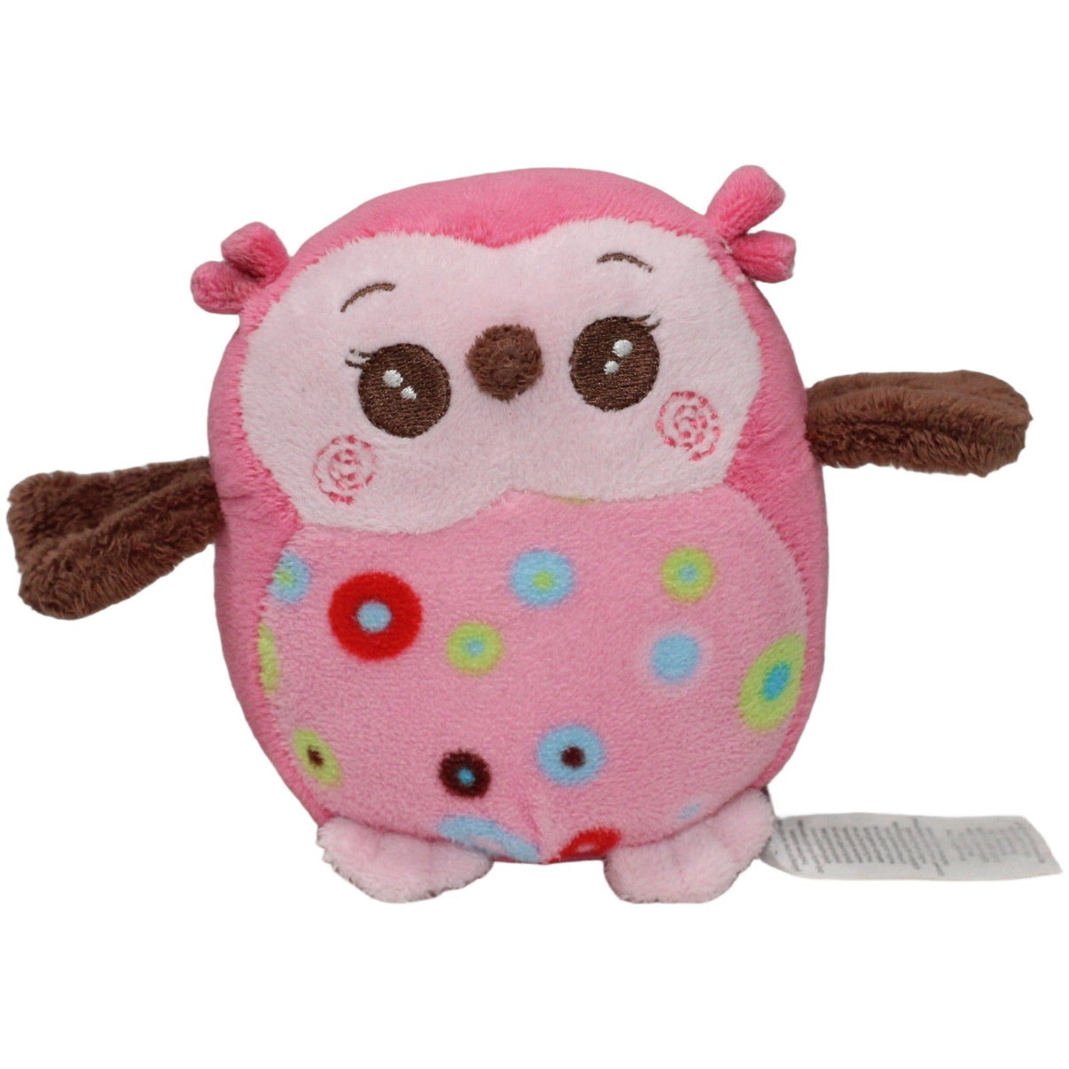 123000021627 Ergee (KiK) Kleine rosa Eule mit buntem Muster Kuscheltier Kumpel Leo 13cm ebay - stofftiere Gebraucht