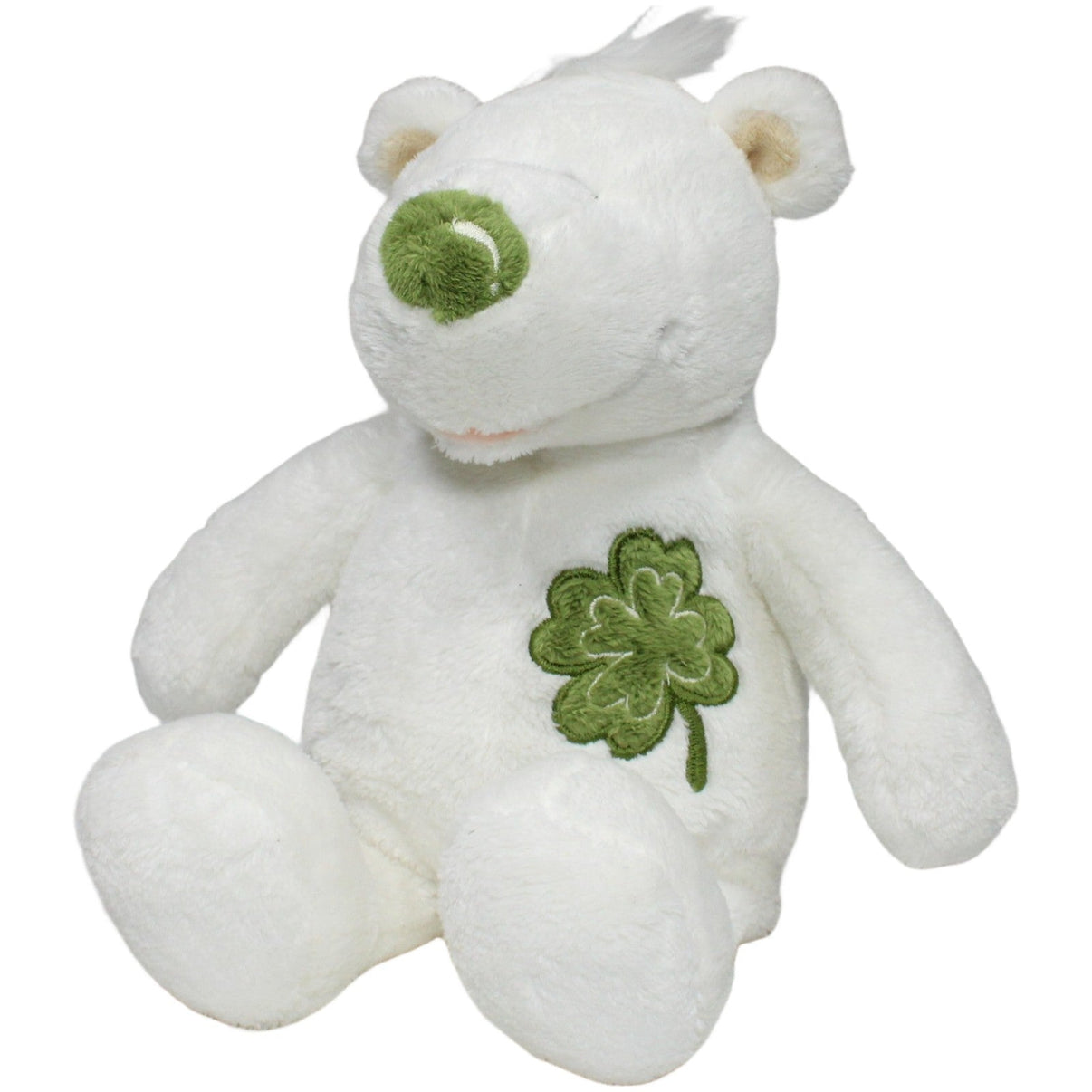 123000021636 Nanu - Nana Lächelnder Eisbär mit Kleeblatt Kuscheltier Kumpel Leo 27cm ebay - 20 - stofftiere Eisbär