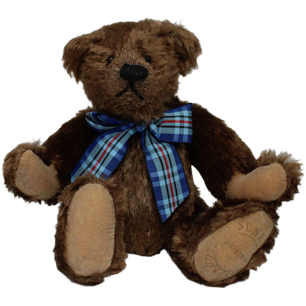 Teddybär mit beweglichen Gliedern & karierter Schleife