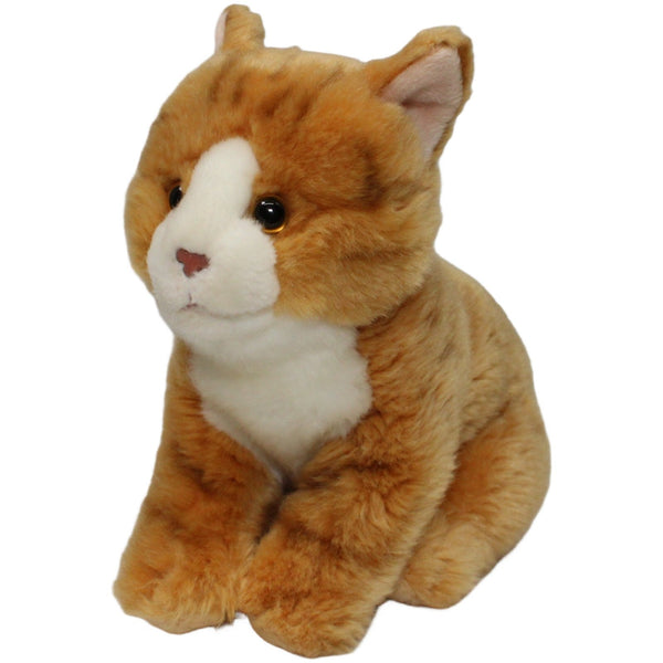 Süße orange Tiger-Katze, sitzend