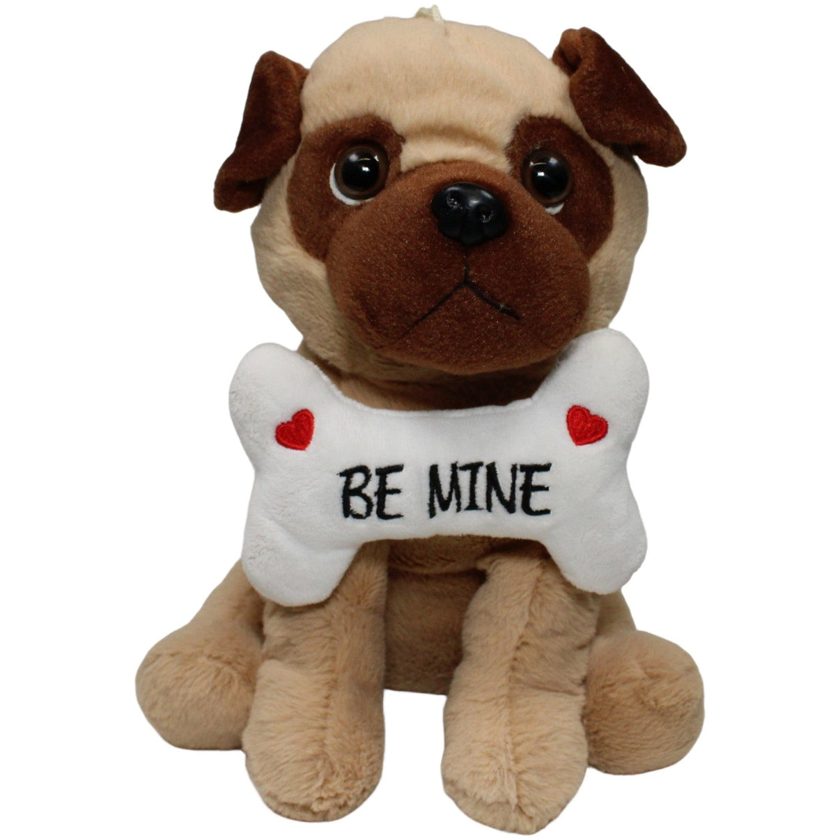 123000021661 Landahl & Baumann Süßer Mops mit Knochen "BE MINE", hellbraun Kuscheltier Kumpel Leo 25cm Braun ebay - stofftiere