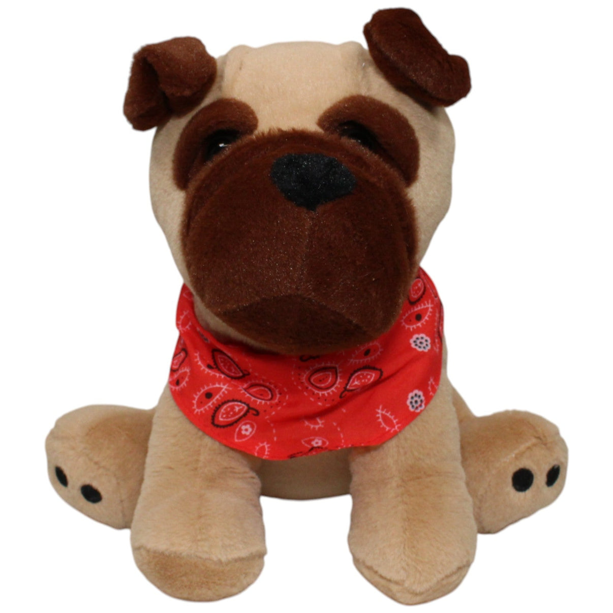 123000021666 Happy People Brauner Mops mit rotem Halstuch, sitzend Kuscheltier Kumpel Leo 20cm Braun ebay - stofftiere