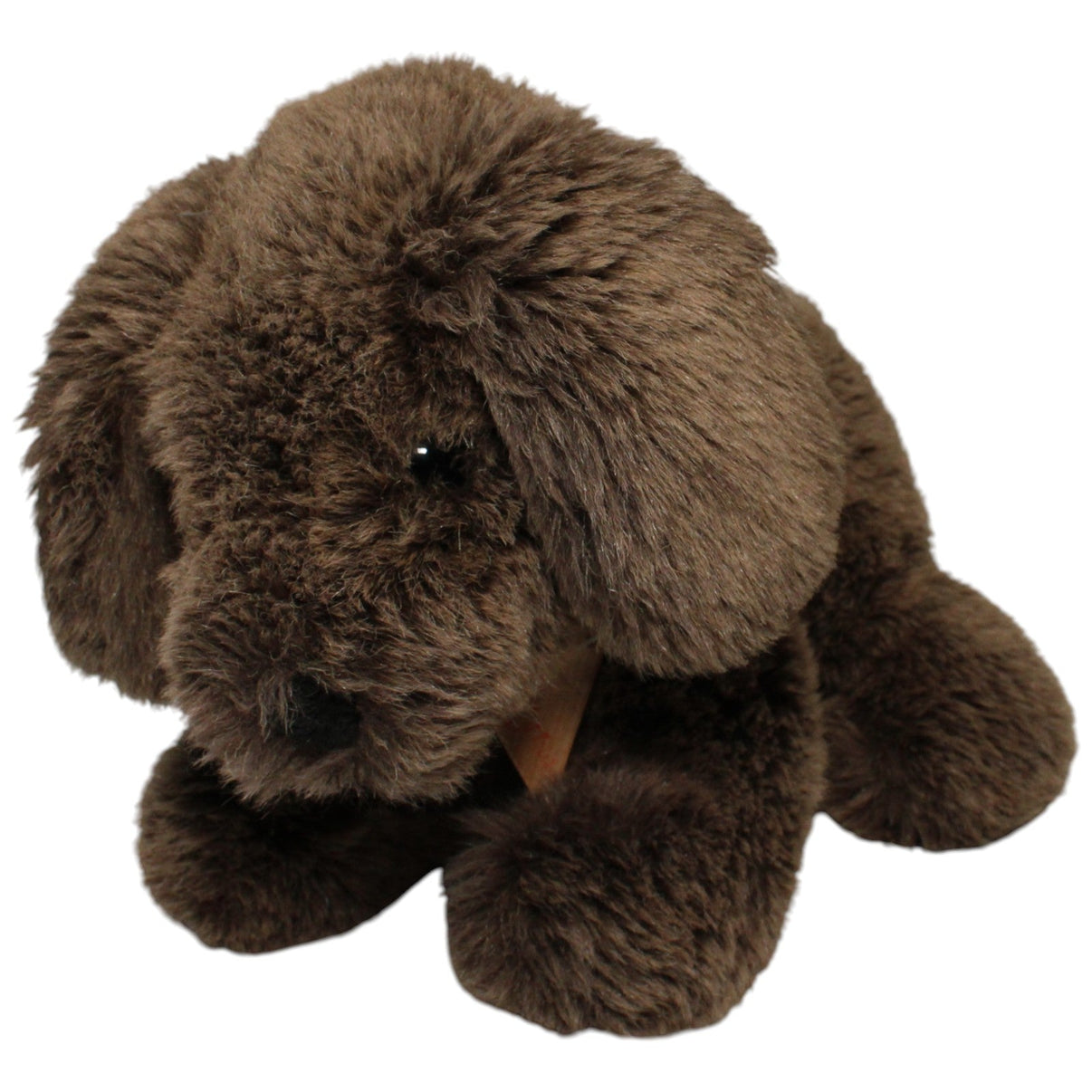123000021668 Sigikid Süßer Hund mit Holzschild, dunkelbraun Kuscheltier Kumpel Leo 30cm _Vintage_ Braun