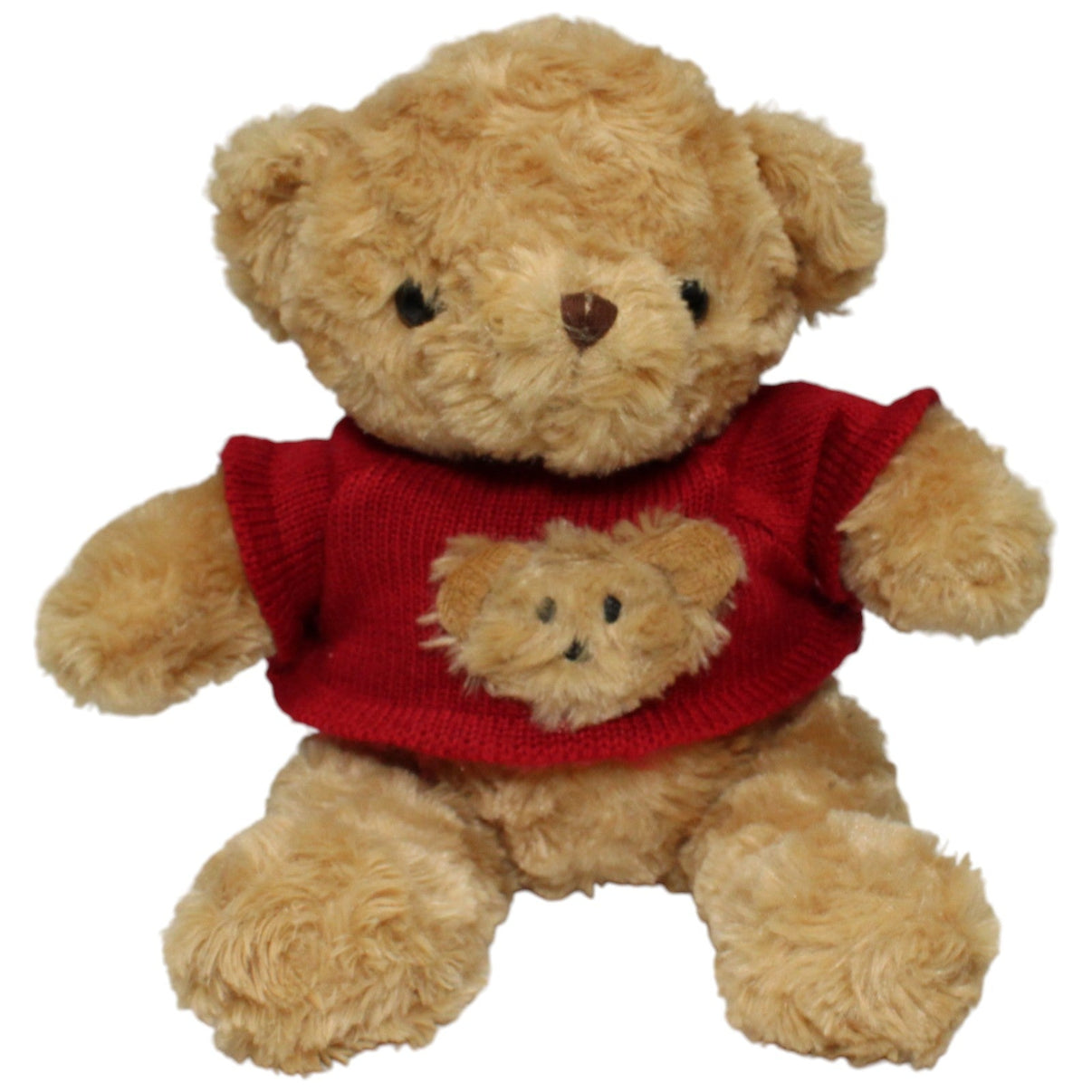123000021672 Müller Süßer Teddy mit rotem Strick - Pulli Kuscheltier Kumpel Leo 30cm Braun ebay - stofftiere