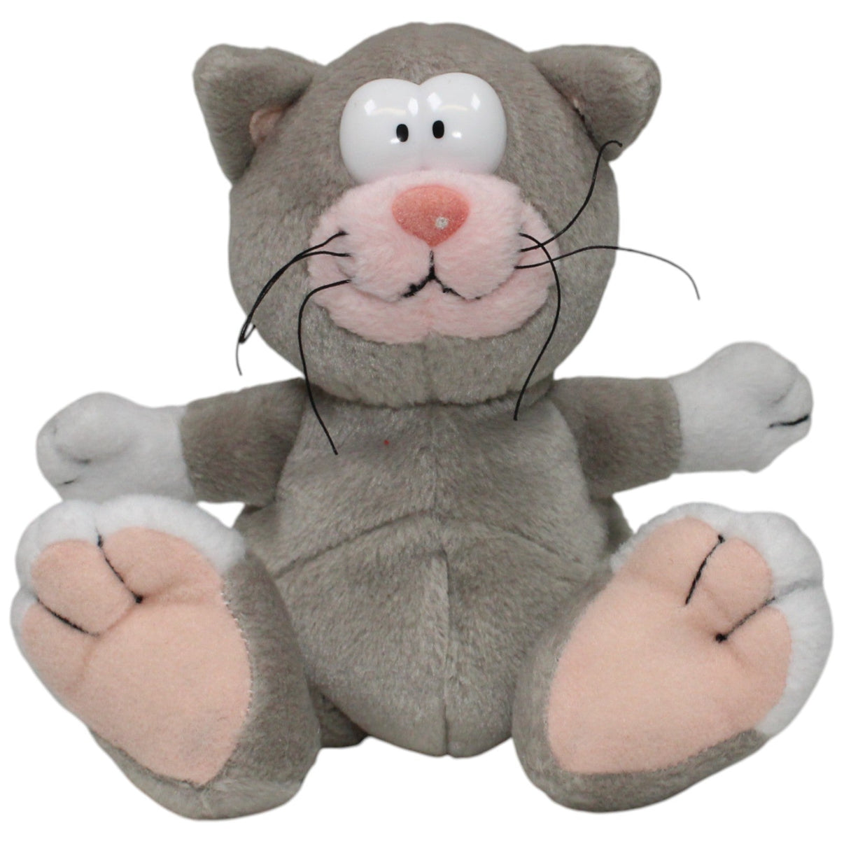 123000021686 Unbekannt Graue Schlenker Katze Kuscheltier Kumpel Leo 18cm Beige ebay - stofftiere