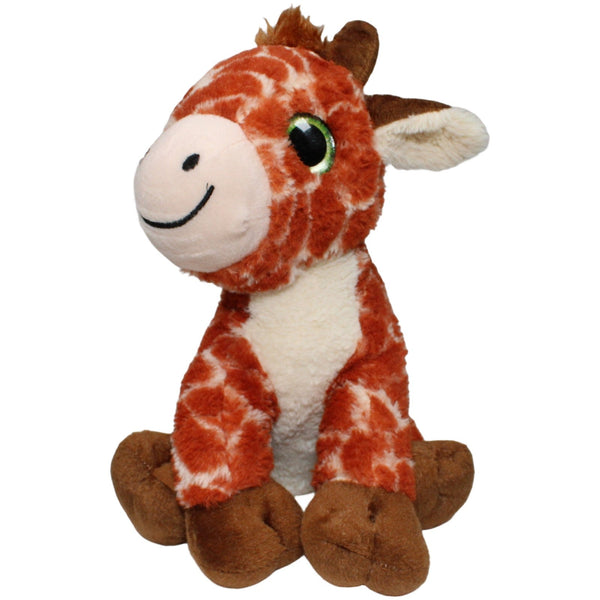 Große GIraffe mit Glubschaugen, sitzend