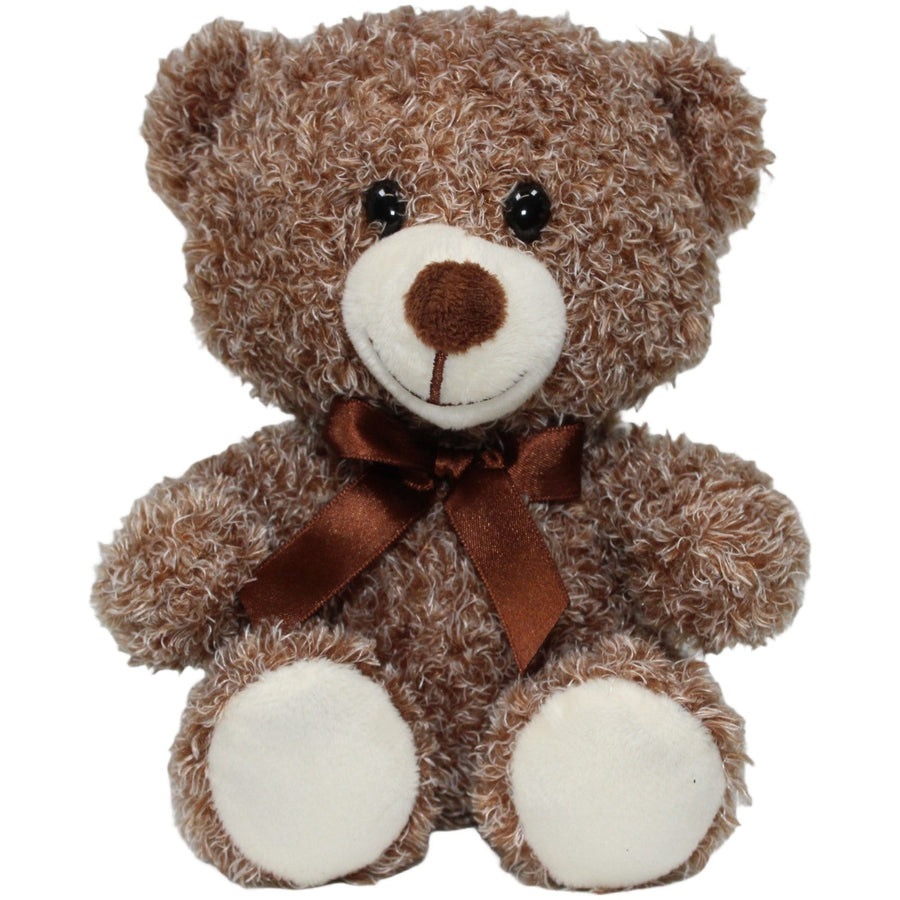 Kuschelfreund, zotteliger Teddy mit brauner Schleife