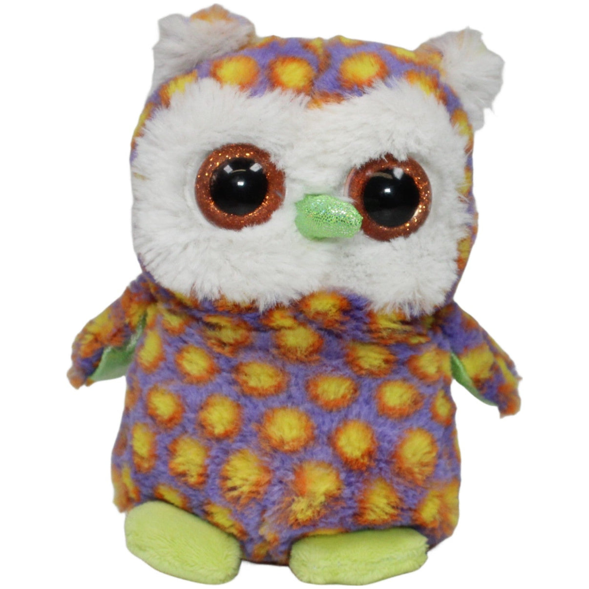 123000021818 Keel Toys Sparkle Eyes, lila Eule mit orangen Punkten Kuscheltier Kumpel Leo 15cm ebay - stofftiere Gebraucht