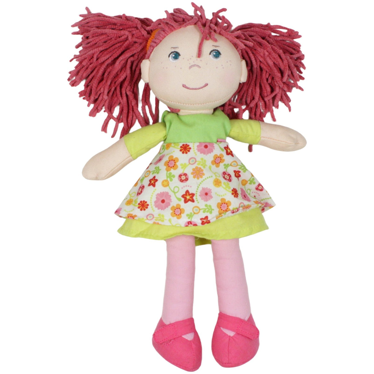 123000021826 HABA Liese mit grünem Blumenkleid Weichpuppe Kumpel Leo 30cm Beige ebay - stofftiere