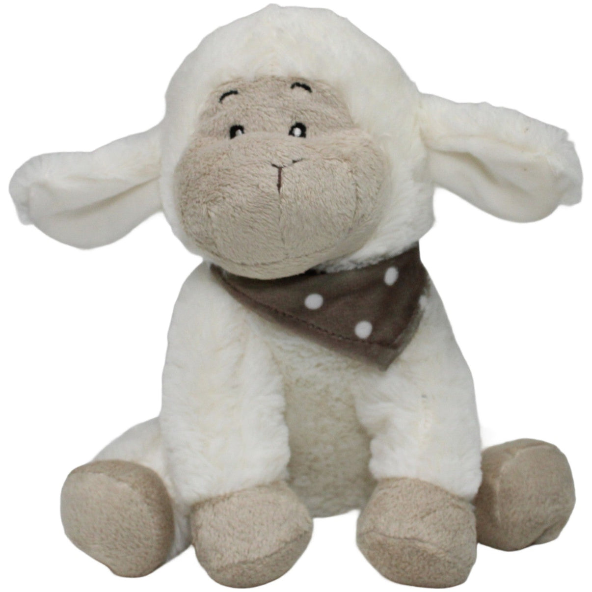123000021830 Paul Import Sitzendes Schaf mit grau - gepunktetem Halstuch Kuscheltier Kumpel Leo 20cm ebay - stofftiere Gebraucht