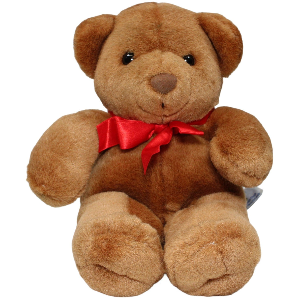 123000021856 Heunec Teddy mit roter Schleife, sitzend Kuscheltier Kumpel Leo 25cm Braun ebay - stofftiere