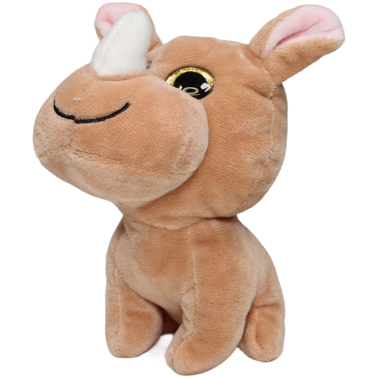 123000021858 Pepco Süßes braunes Nashorn mit Glitzer - Augen Kuscheltier Kumpel Leo 16cm Beige Braun