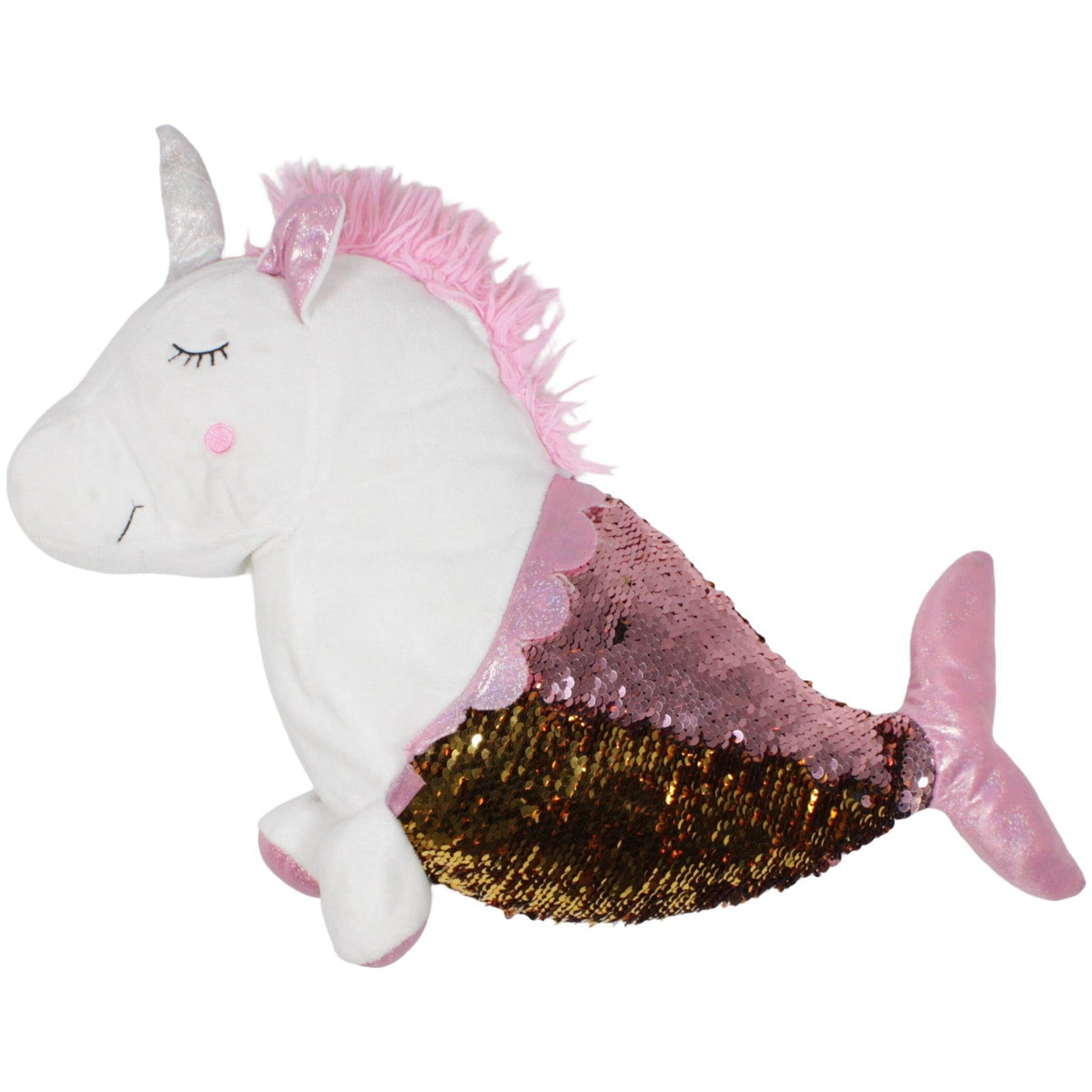123000021860 Unbekannt XL Einhorn mit Pailettenfischschwanz, rosa Kuscheltier Kumpel Leo 50cm ebay - stofftiere Einhorn