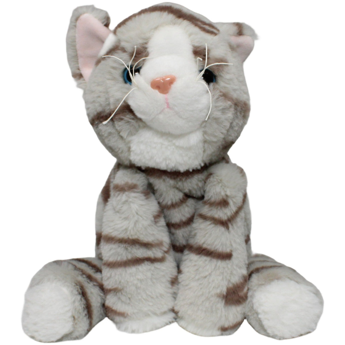 123000021899 Smiki Superweiche Katze grau gestreift Kuscheltier Kumpel Leo 37cm Braun ebay - stofftiere