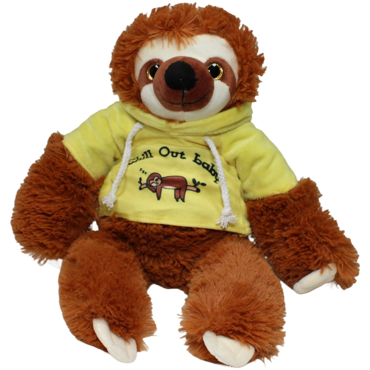 123000021914 Morgenroth Faultier mit "Chill out baby" Pullover Kuscheltier Kumpel Leo 40cm Braun ebay - stofftiere