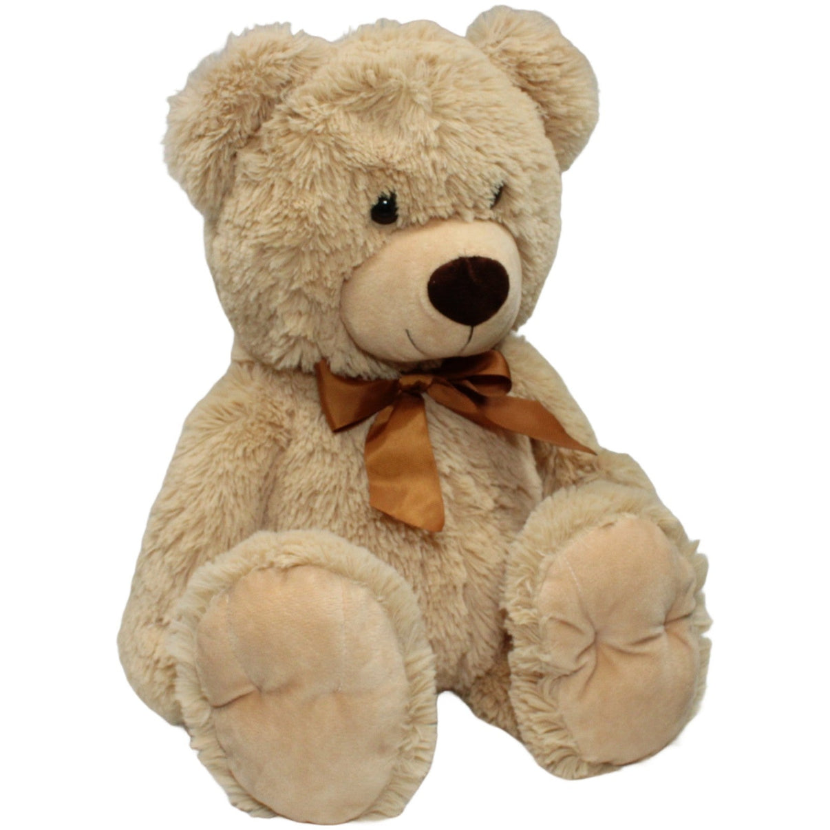 123000021932 Spiele Max XL Beiger Teddybär mit Schleife Kuscheltier Kumpel Leo 58cm Beige Braun