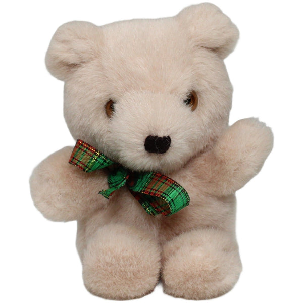 Kleiner Teddy mit grüner Schleife, beige