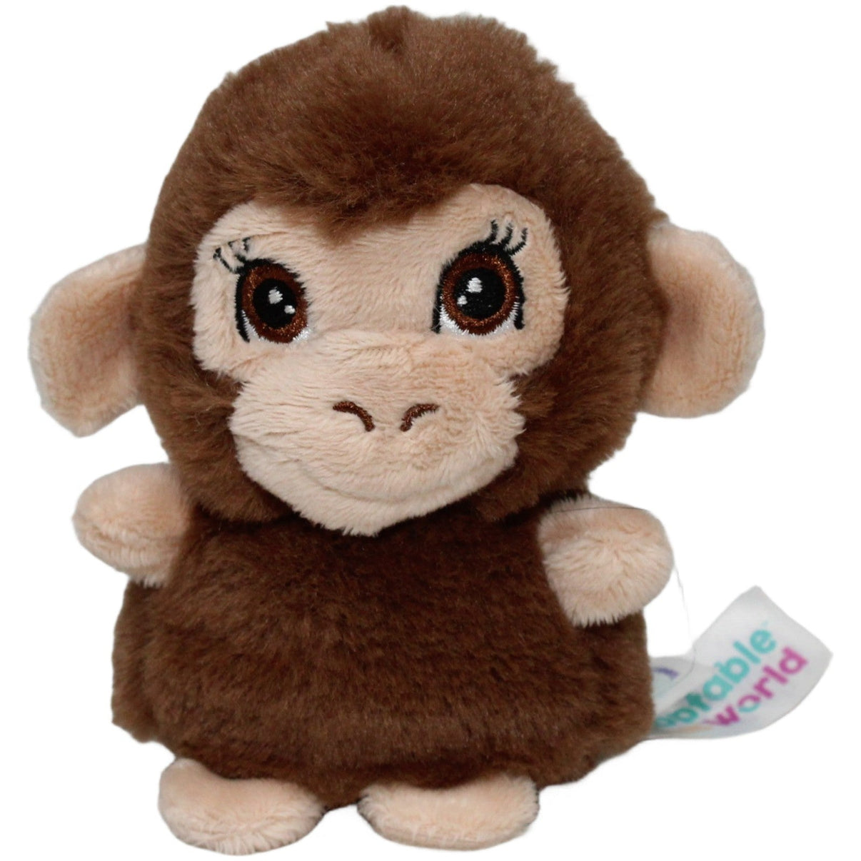 123000021959 Keel Toys Adoptable World, kleiner Affe Kuscheltier Kumpel Leo 10cm Affe Braun
