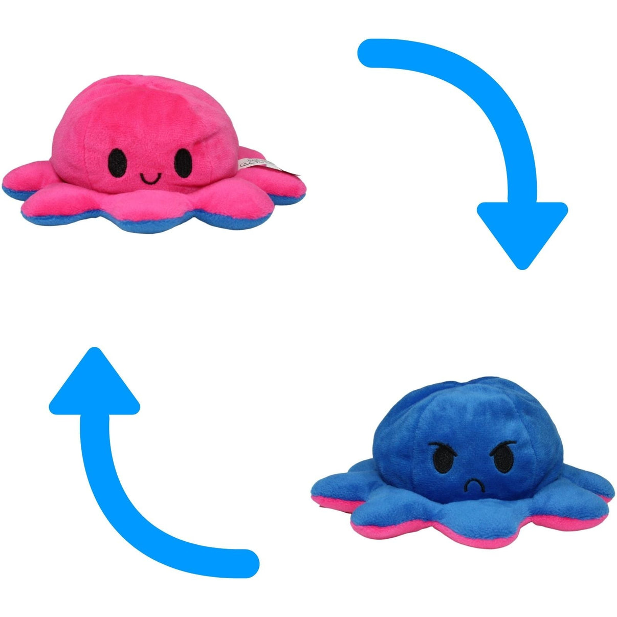 123000021994 Whitehouse Leisure REVERSIBLE OCTOPUS, Wendetier Oktopus pink/blau Kuscheltier Kumpel Leo 19cm Blau ebay - stofftiere