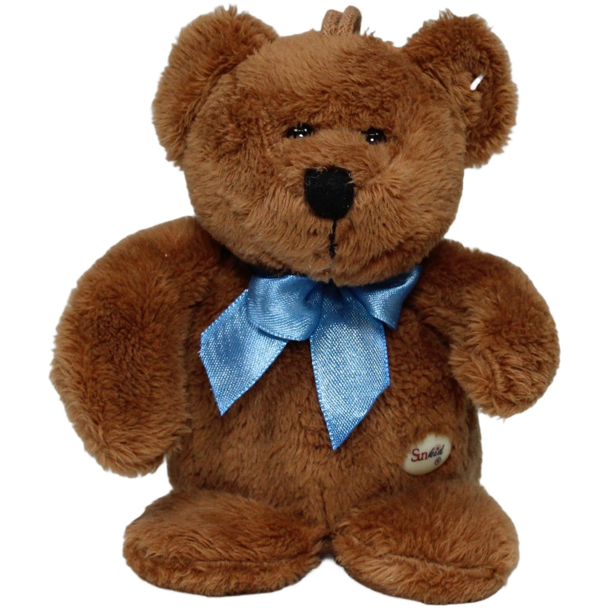 123000022015 Sunkid Mini Teddy mit blauer Schleife Kuscheltier Kumpel Leo 10cm Blau Braun