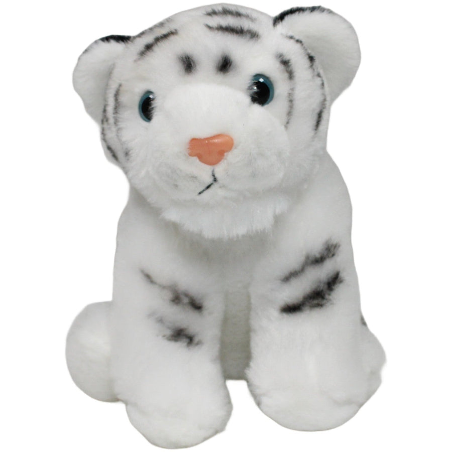 Sitzendes Tigerjunges, weiß